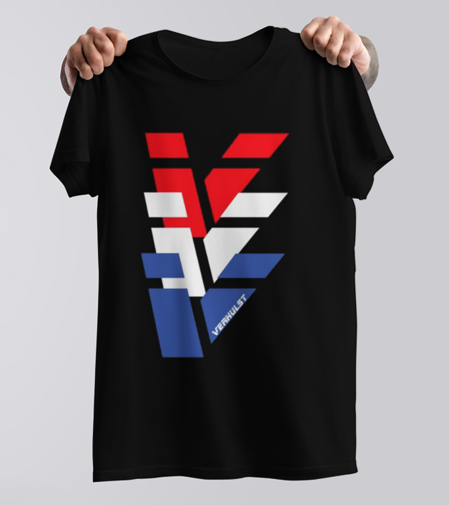 Verhulst Tri-Color Red White Blue V T-Shirt