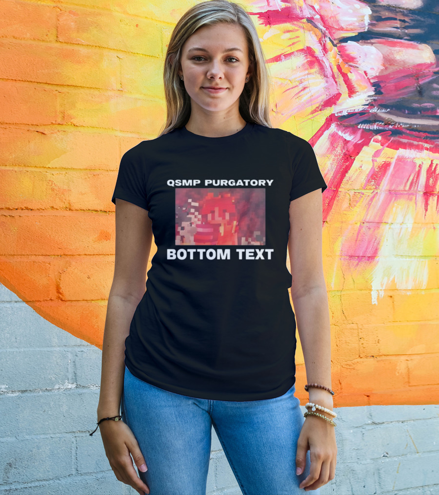 QSMP Purgatory Bottom Text Pixelated T-Shirt