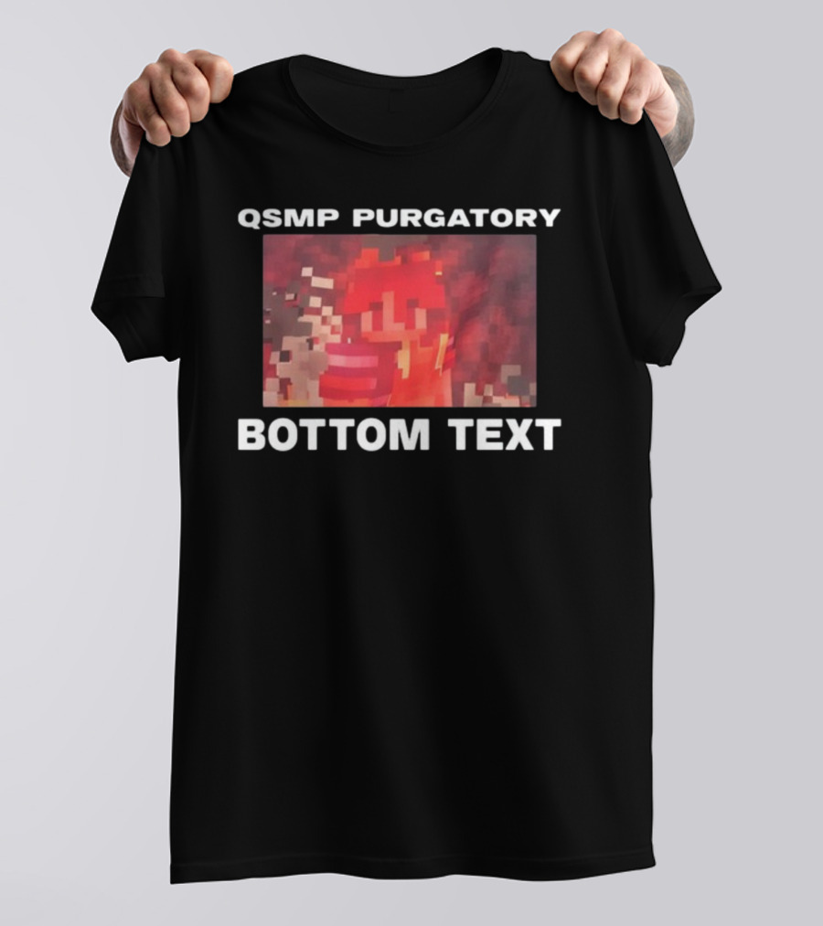 QSMP Purgatory Bottom Text Pixelated T-Shirt