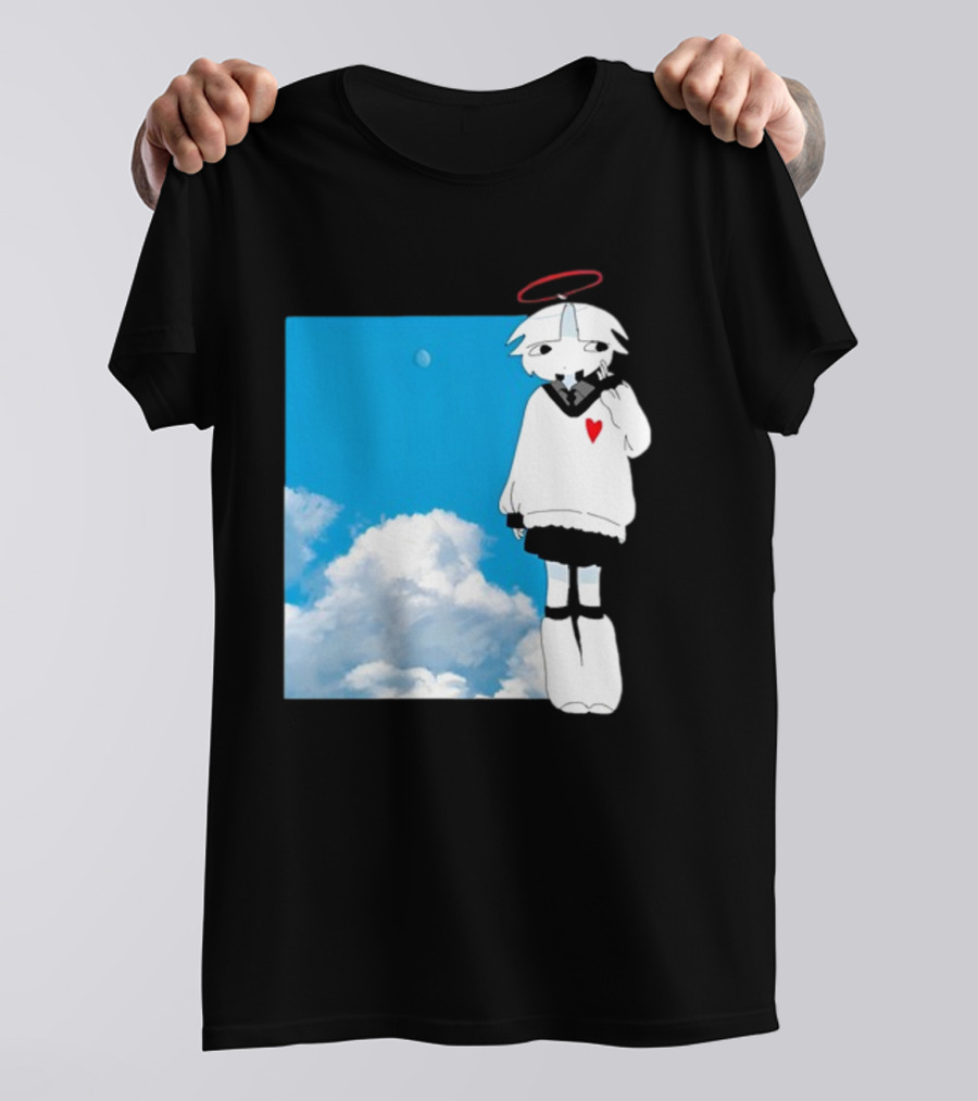 ChewChewer Loving Sky Cute Angel Halo Heart Clouds T-Shirt