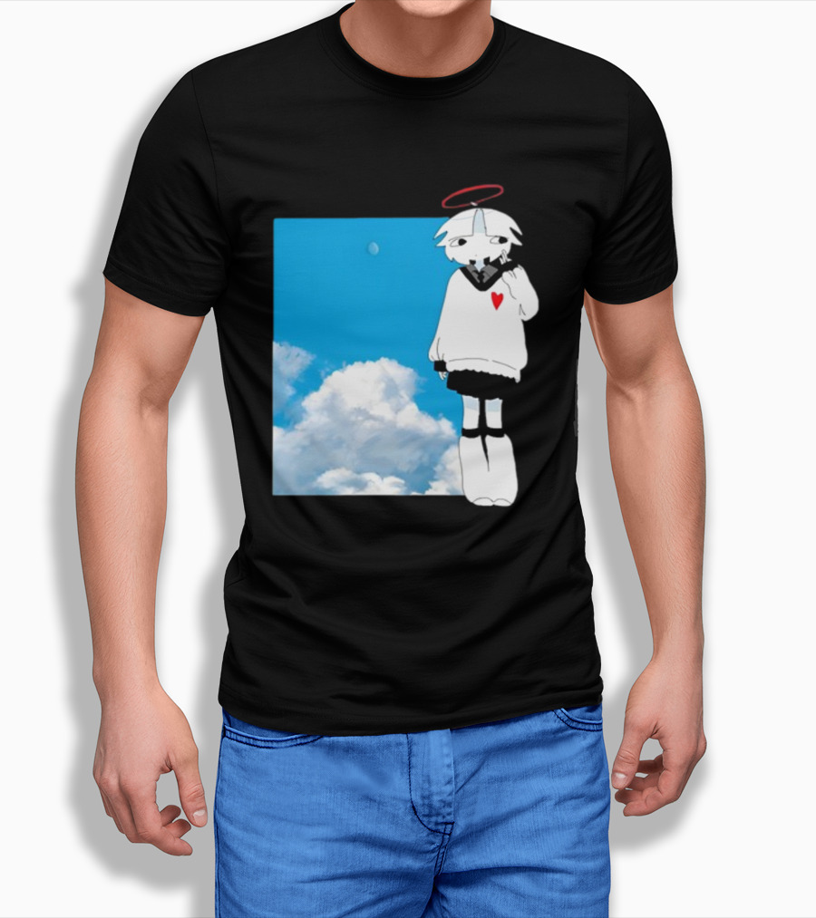 ChewChewer Loving Sky Cute Angel Halo Heart Clouds T-Shirt