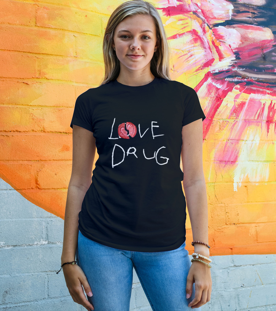 Grindhard Dark Grey Broken Love Drug T-Shirt