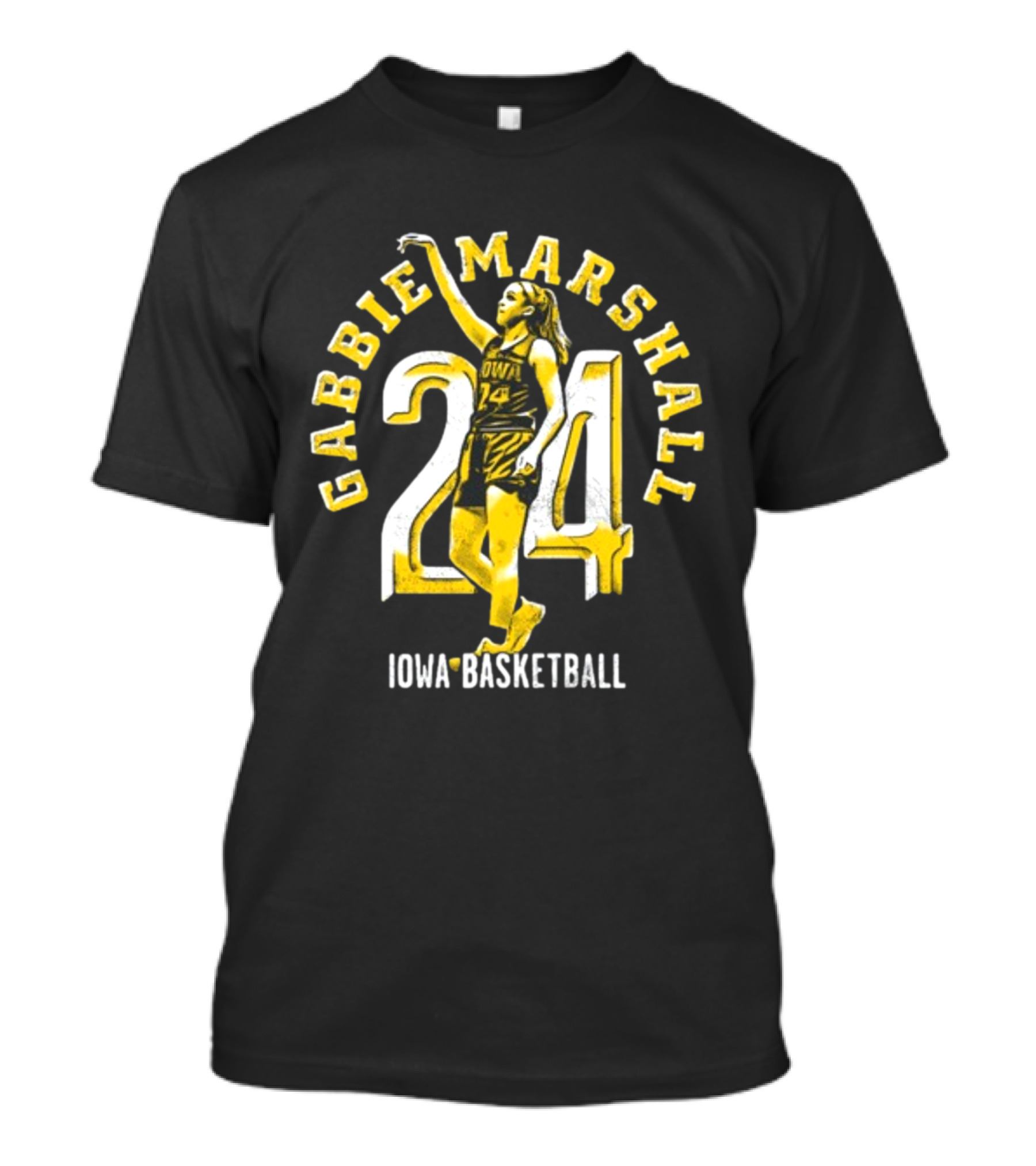 Gabbie Marshall 24 Iowa Basketball Player Iconic Jersey T-Shirt