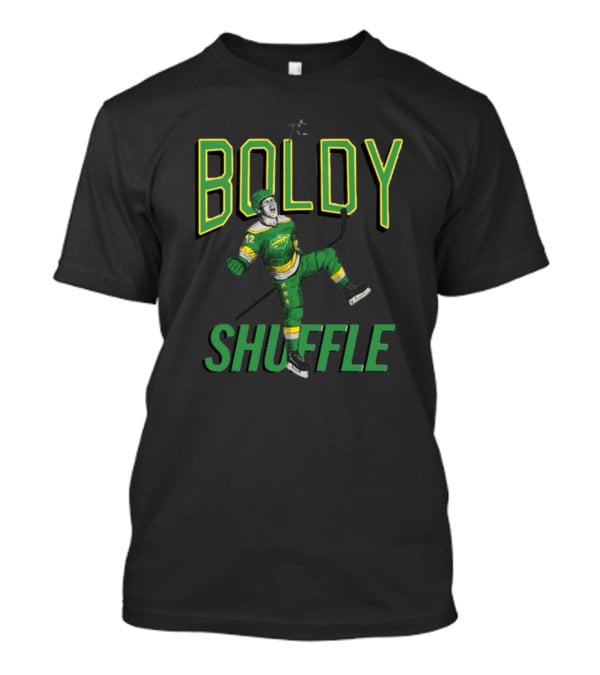 Hockeylodge Boldy Shuffle Hockey Player Green Jersey Action T-Shirt