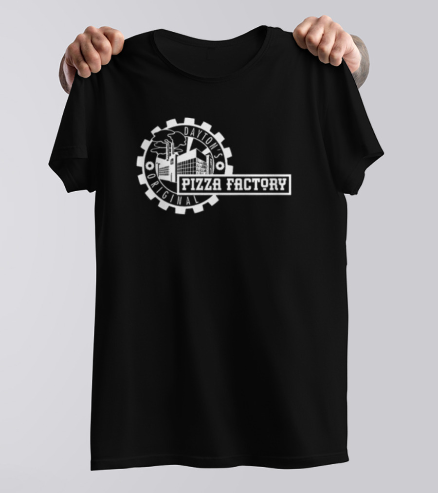 Dayton's Original Pizza Factory Industrial Icon Gear T-Shirt