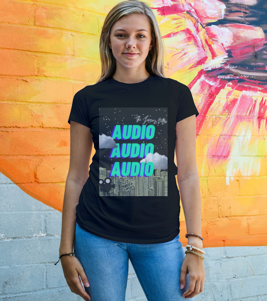 The Jersey Outlaw Audio Audio Audio Cityscape Night Scene T-Shirt
