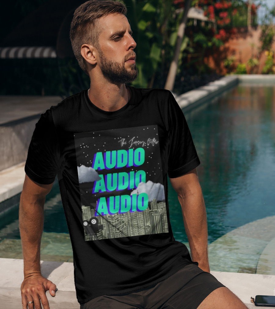 The Jersey Outlaw Audio Audio Audio Cityscape Night Scene T-Shirt