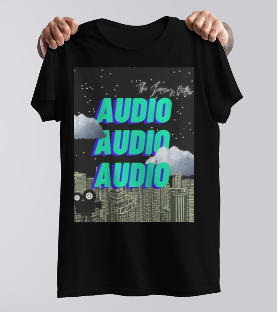 The Jersey Outlaw Audio Audio Audio Cityscape Night Scene T-Shirt