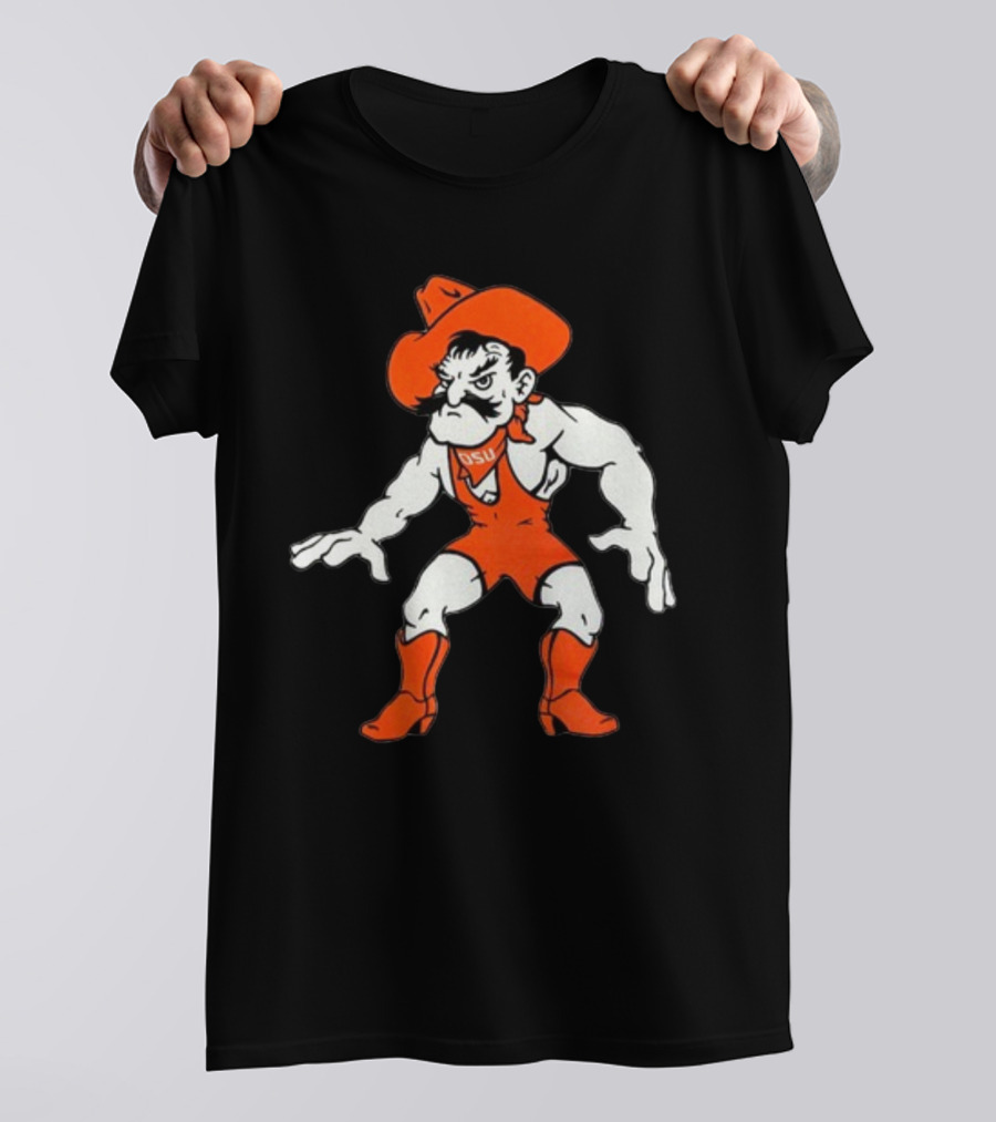 Pistol Pete OSU Wrestling Mascot Cowboy T-Shirt