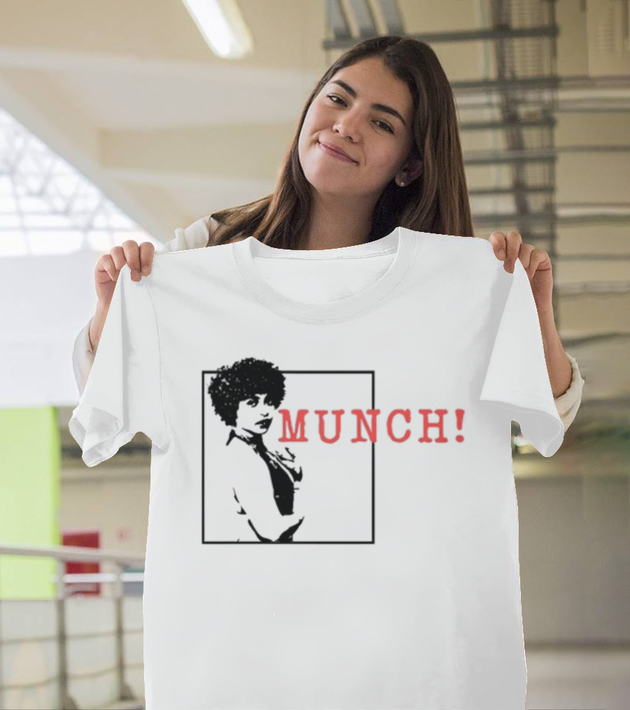 Ylikeapparel Munch Bold Red Text With Figure Image T-Shirt