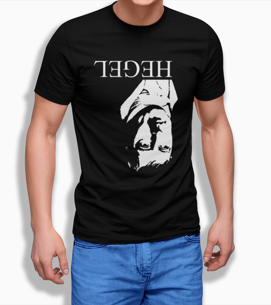 Marx Hegel Upside Down Text Image T-Shirt