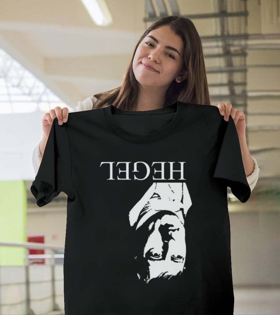 Marx Hegel Upside Down Text Image T-Shirt