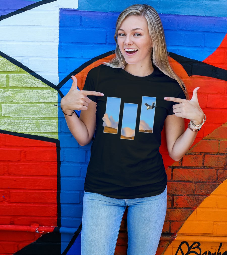 Rae Abroadwaybug Lovejoy Pebble Brain Ep Fanmade Sky And Clouds With Bird T-Shirt