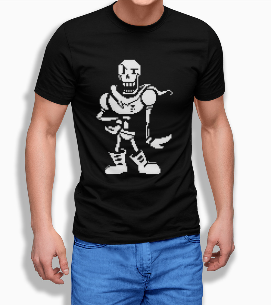 Stillstanningdnp Papyrus Battle Sprite Undertale Character Pixel T-Shirt