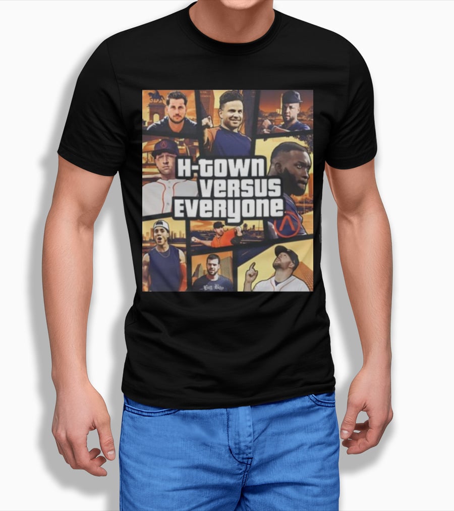 H-Town Versus Everyone Houston Sports Icons Collage T-Shirt