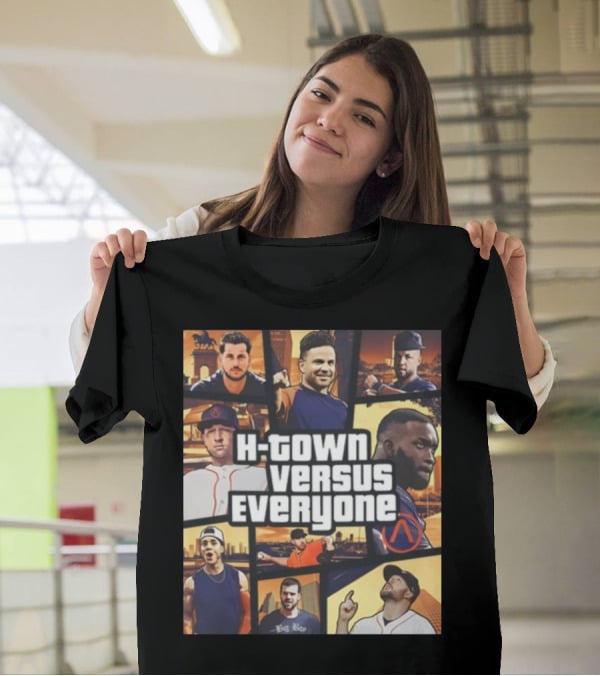 H-Town Versus Everyone Houston Sports Icons Collage T-Shirt