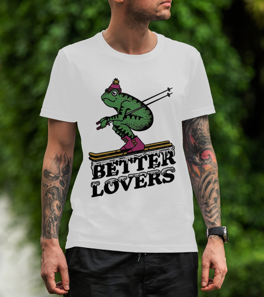 Better Lovers Ski Frog Pom Pom Hat Slalom T-Shirt
