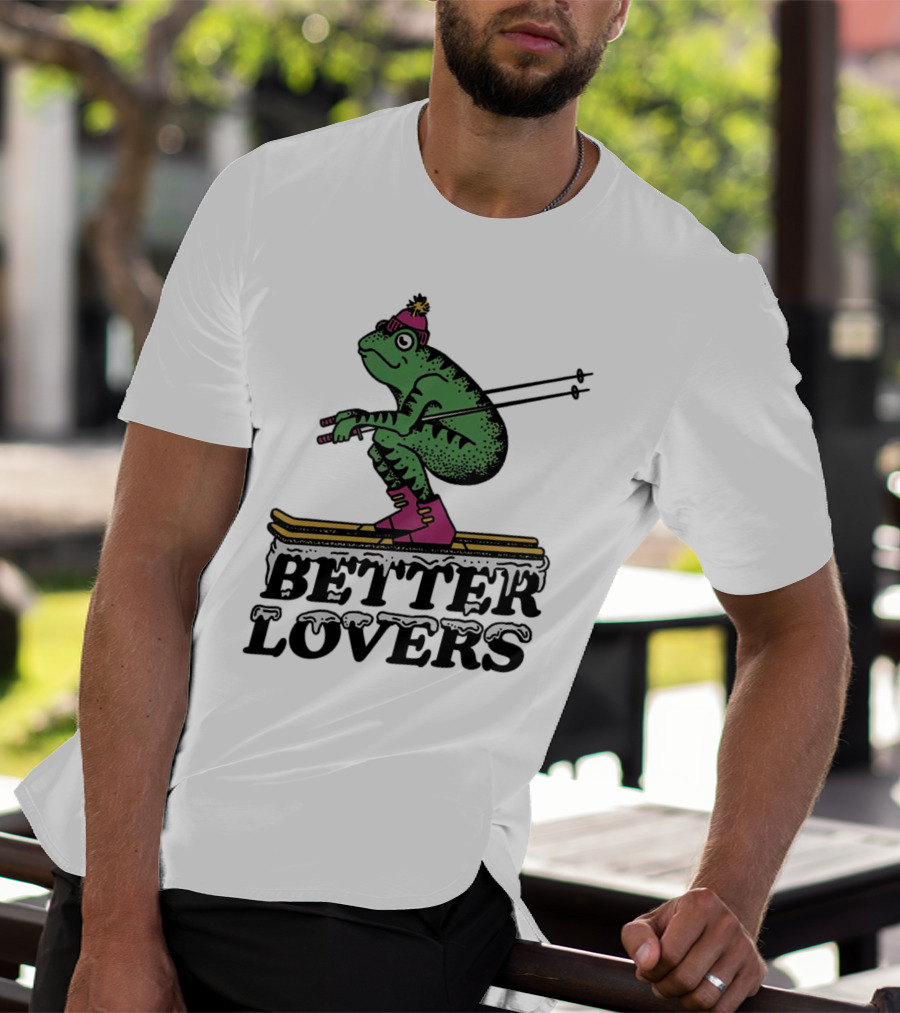 Better Lovers Ski Frog Pom Pom Hat Slalom T-Shirt