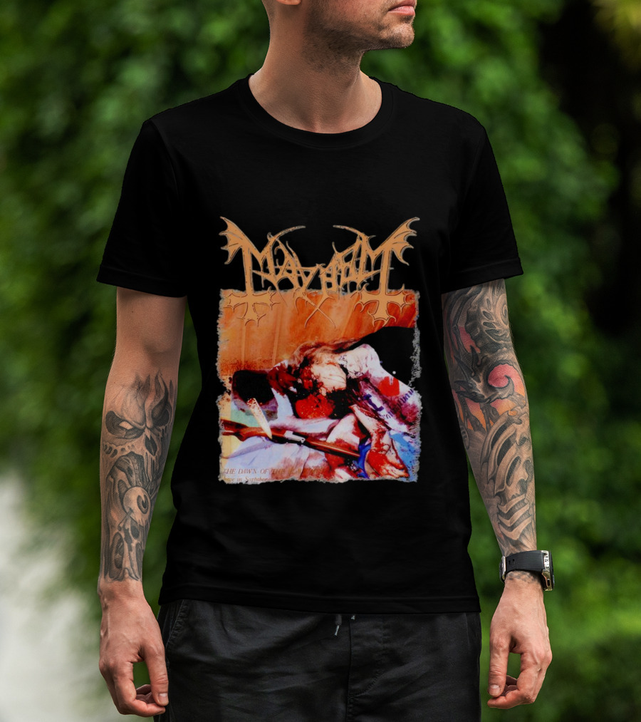 Mayhem Norwegian Black Metal The Dawn Of The Black Hearts T-Shirt