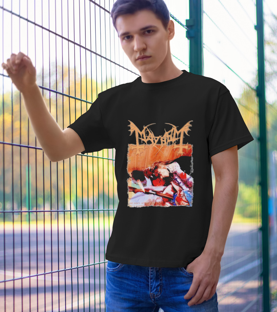 Mayhem Norwegian Black Metal The Dawn Of The Black Hearts T-Shirt