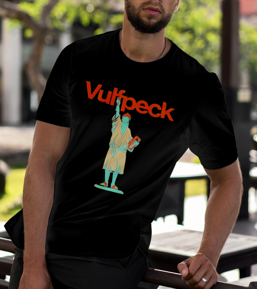 Vulfpeck Statue Of Liberty With Keyboard And Red Hat T-Shirt
