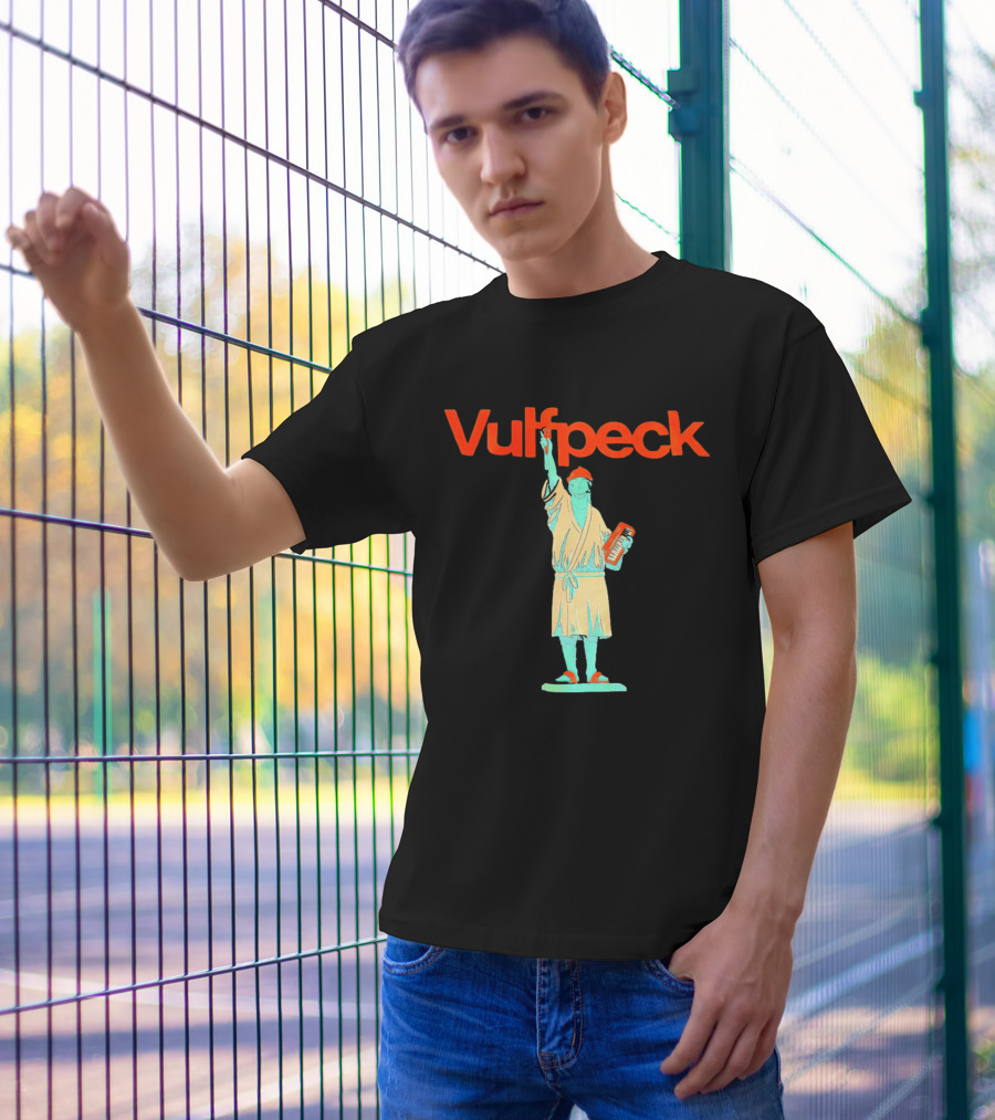 Vulfpeck Statue Of Liberty With Keyboard And Red Hat T-Shirt