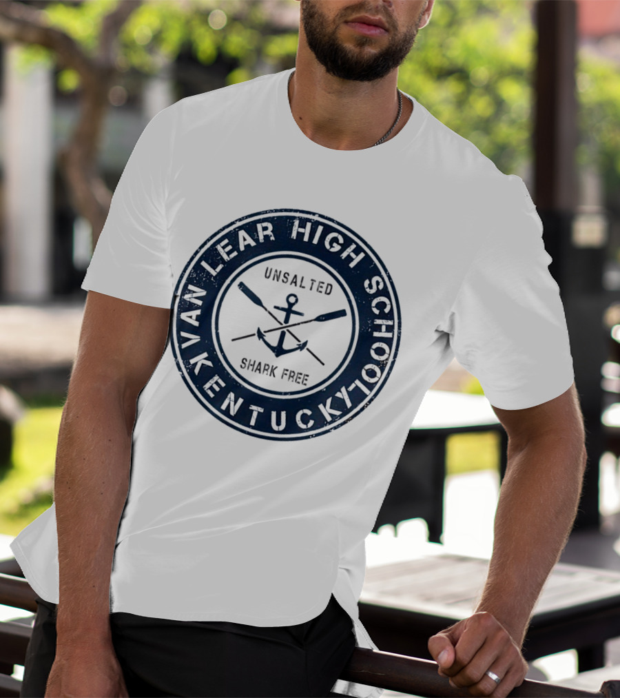 Van Lear High School Kentucky Unsalted Shark Free Anchor And Paddles T-Shirt