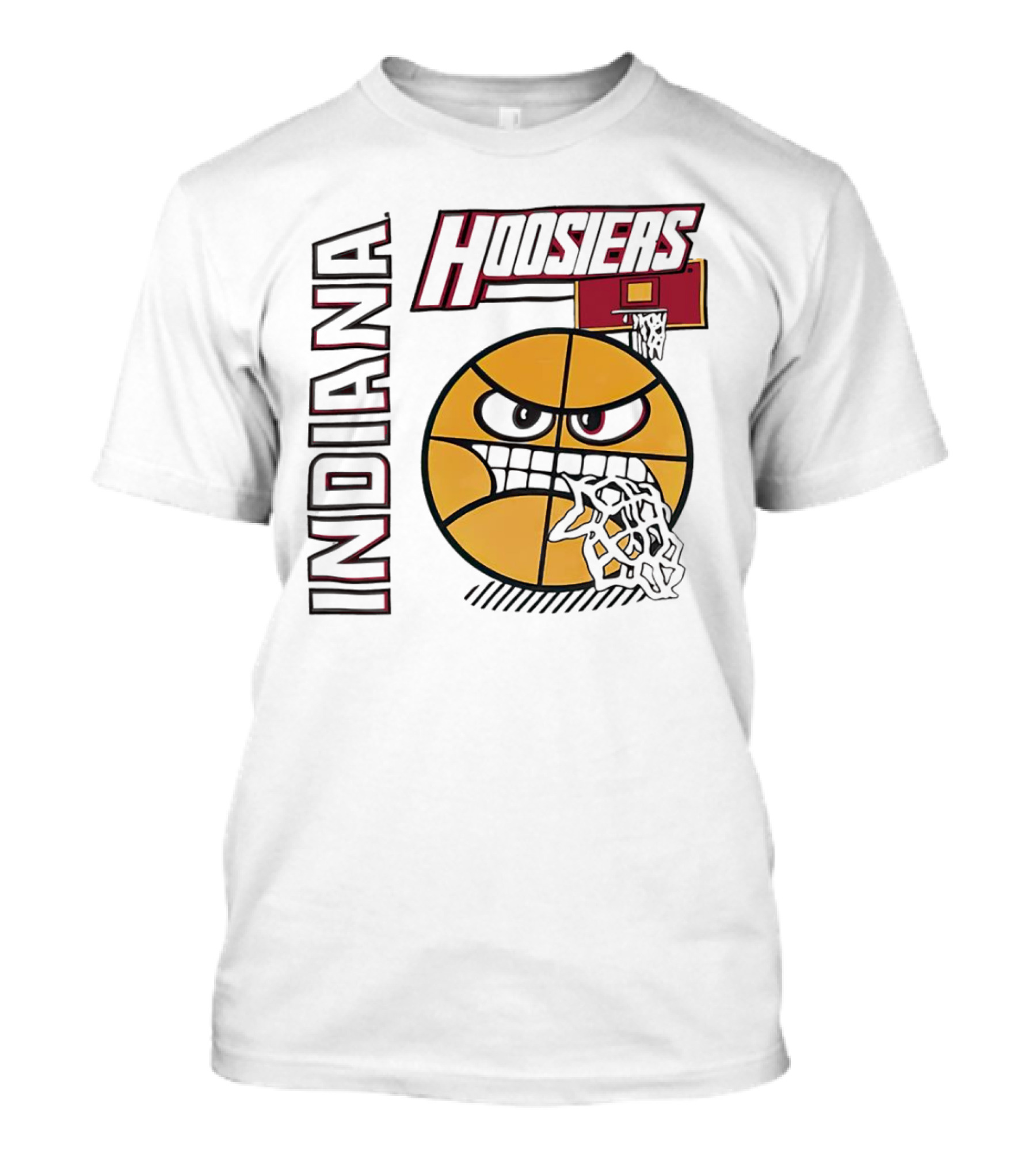Indiana Hoosiers Angry Basketball Face T-Shirt