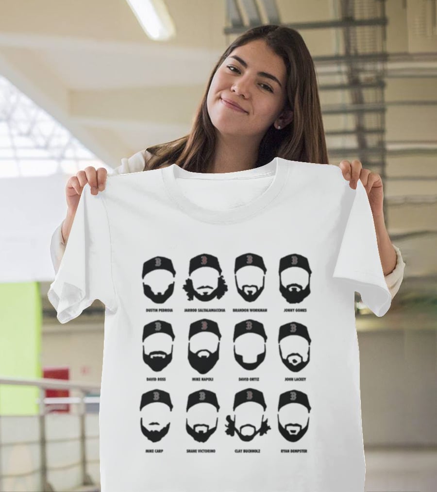 Boston Bearded Baseball Legends David Ortiz Shane Victorino Mike Napoli David Ross T-Shirt