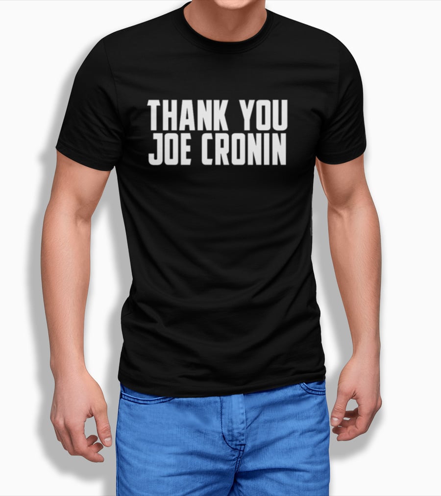 Thank You Joe Cronin Message Tee Black T-Shirt