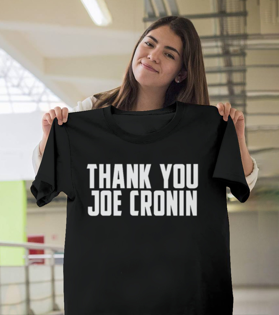Thank You Joe Cronin Message Tee Black T-Shirt
