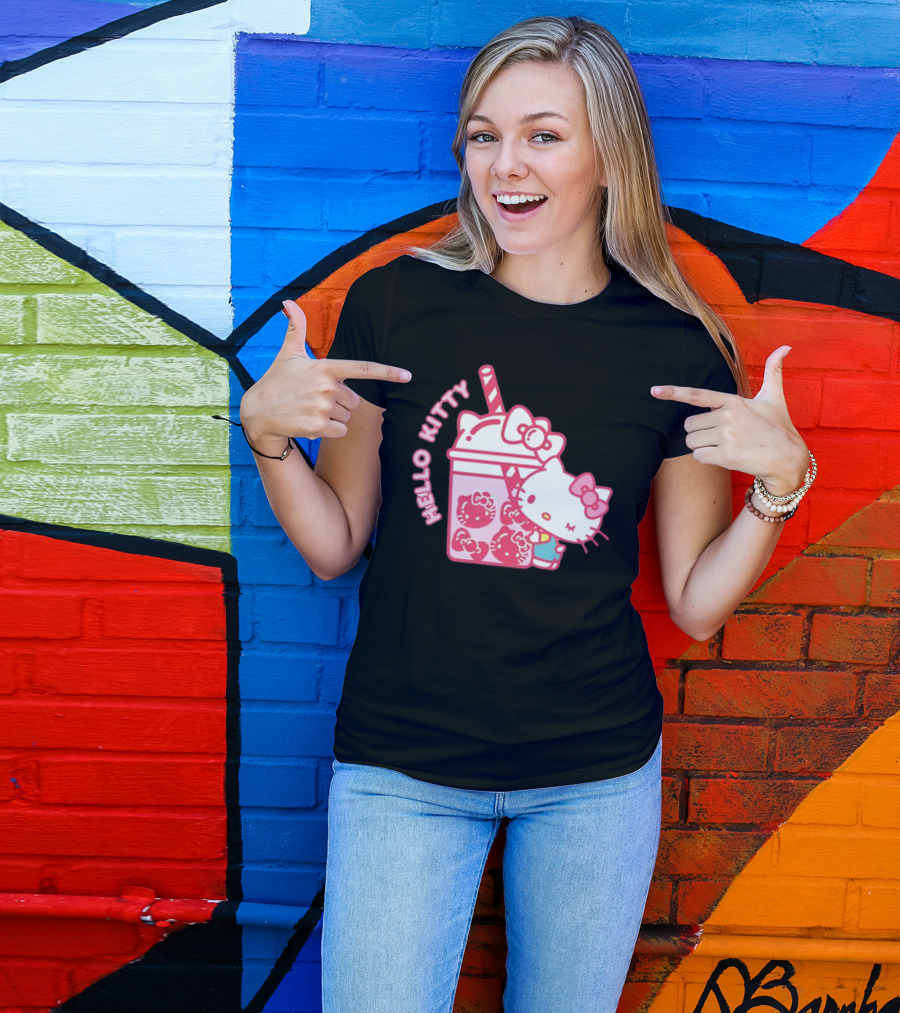 Hello Kitty Bubble Tea Drink Cute T-Shirt