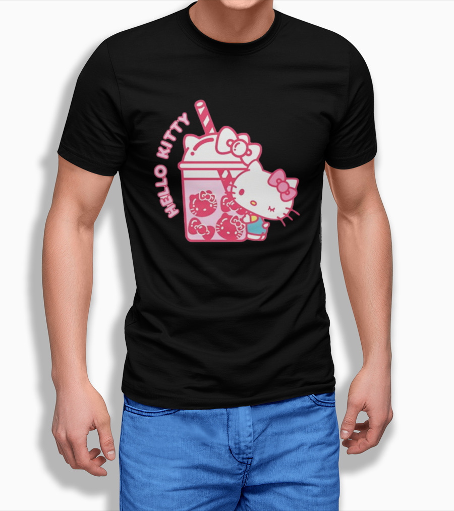 Hello Kitty Bubble Tea Drink Cute T-Shirt