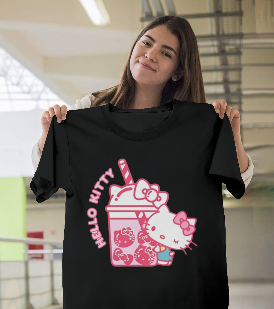 Hello Kitty Bubble Tea Drink Cute T-Shirt
