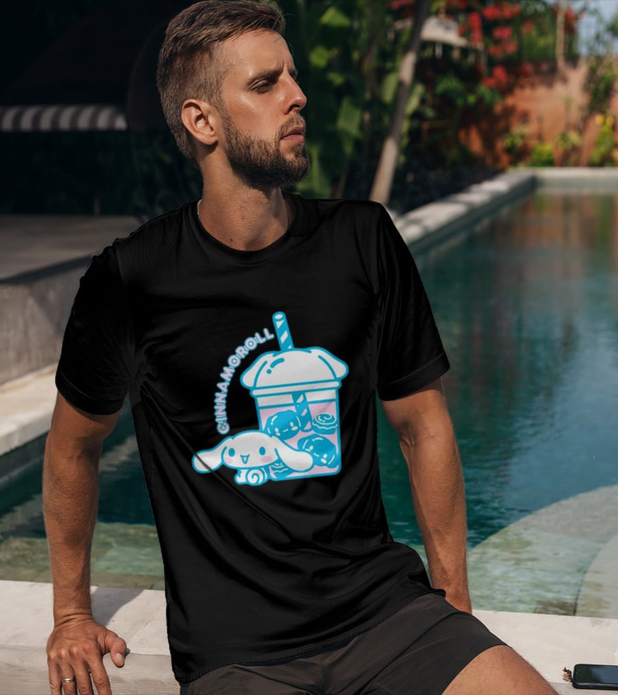 Cinnamoroll Bubble Tea Cup Pastel Cute Character T-Shirt