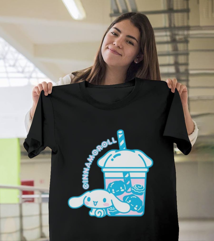 Cinnamoroll Bubble Tea Cup Pastel Cute Character T-Shirt
