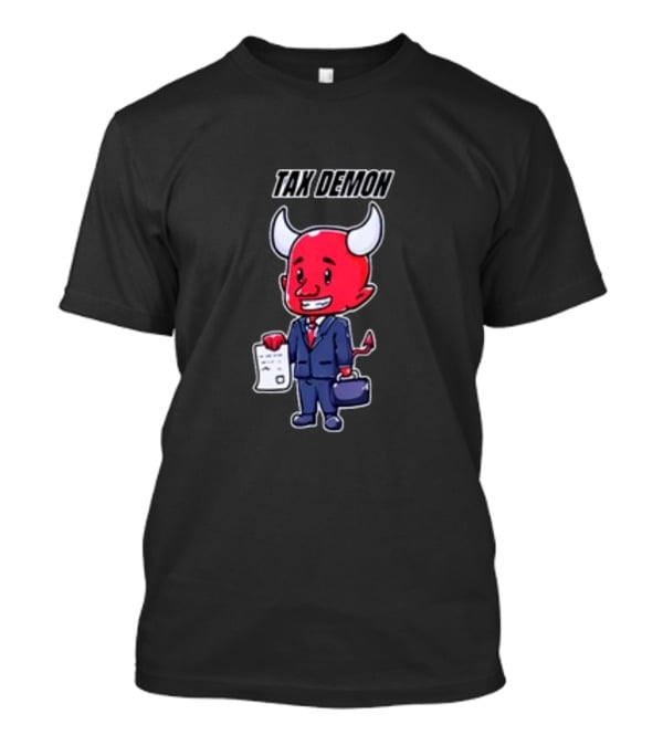 Cold Ones Tax Demon Suit Holding Document T-Shirt