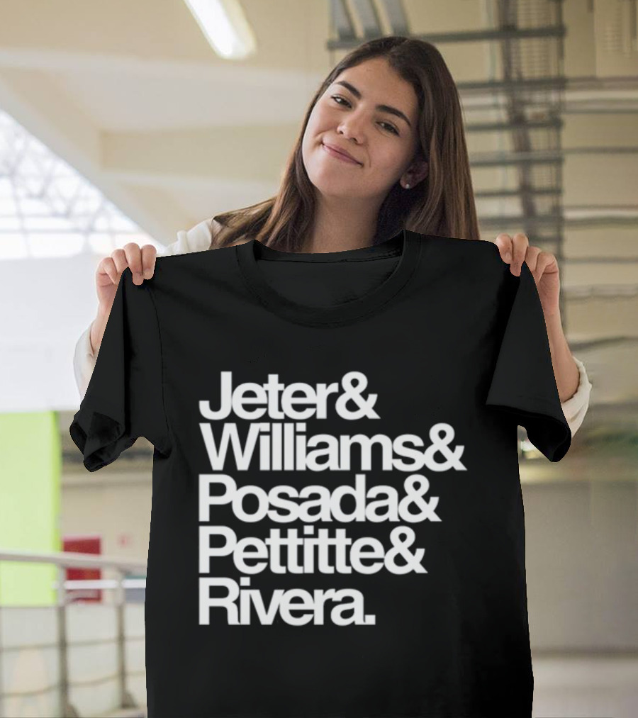 Jeter Williams Posada Pettitte Rivera New York Yankees Core Five Legends T-Shirt