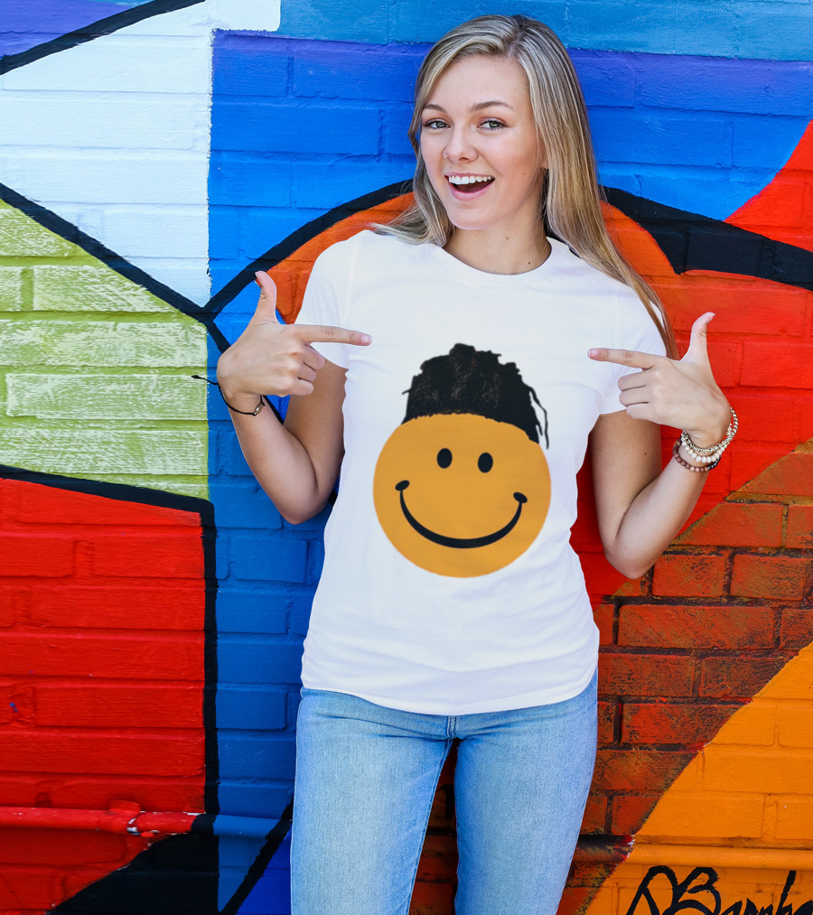 Smiling Face Have A Nice Game Emoji With Hair T-Shirt
