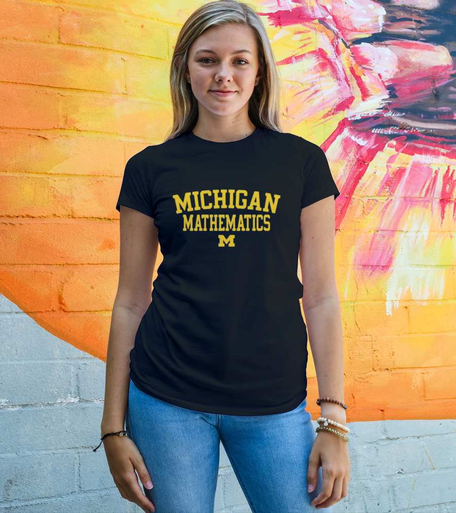 Mden Michigan Mathematics Logo University Of Michigan T-Shirt
