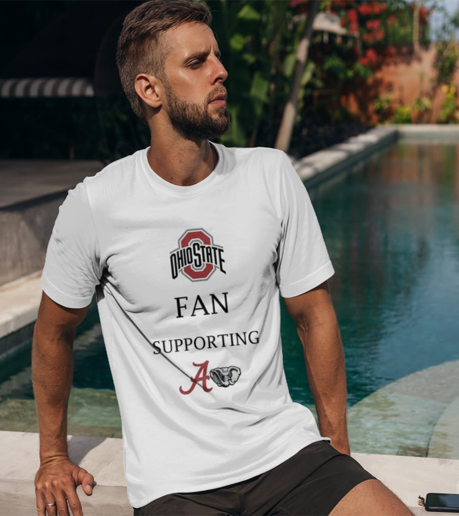 Ohio State Fan Supporting Alabama Crimson Tide T-Shirt