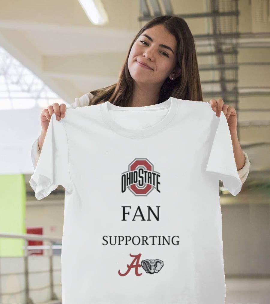 Ohio State Fan Supporting Alabama Crimson Tide T-Shirt