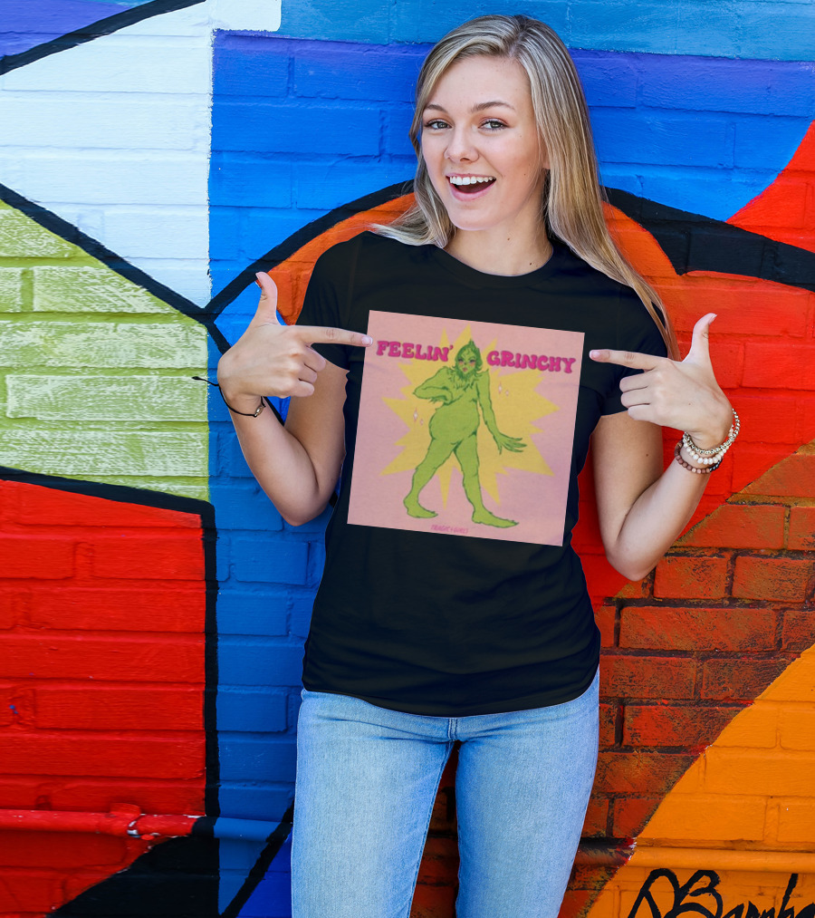 Feelin’ Grinchy Tragicgirls Retro Green Character T-Shirt