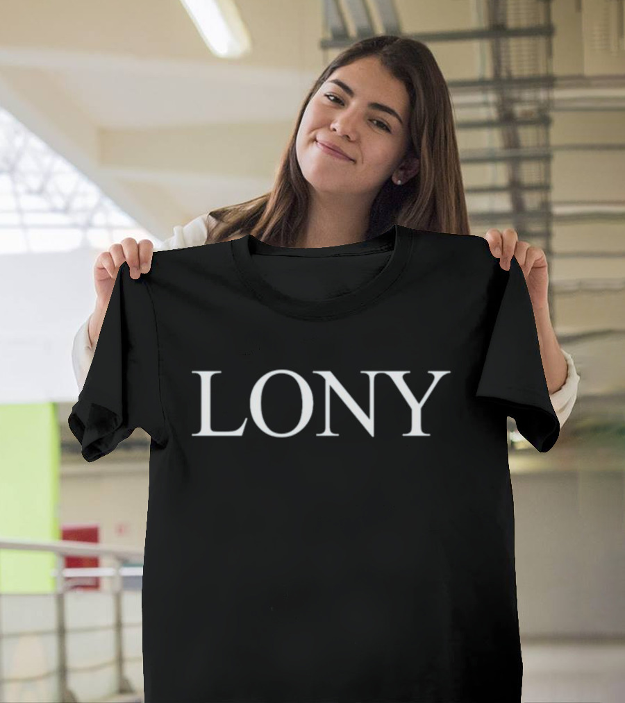 Lony Minimalist Text Monochrome T-Shirt