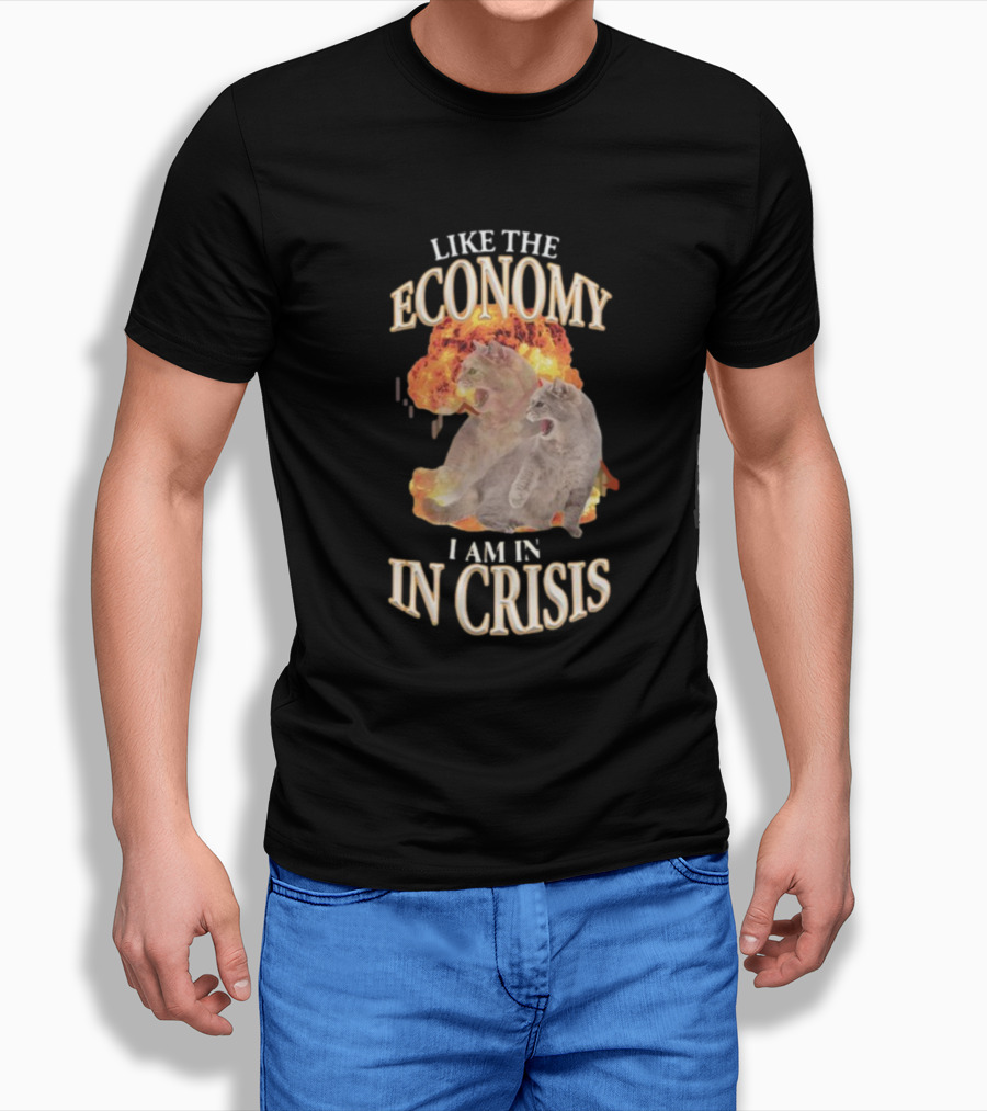 LIKE THE ECONOMY I AM IN CRISIS CAT EXPLOSION T-Shirt