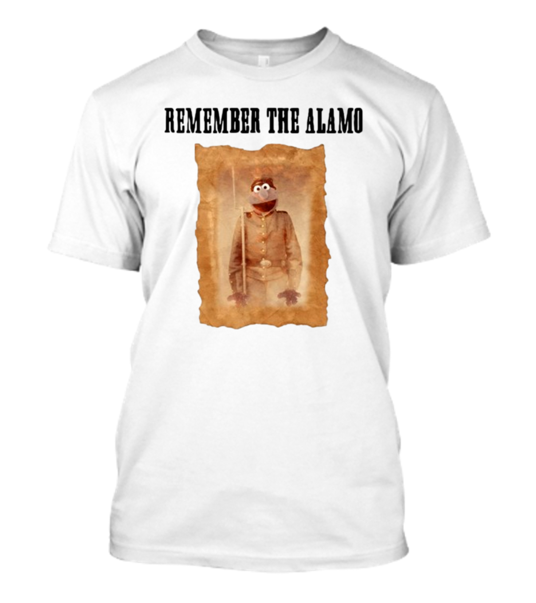 Lucca International Remember The Alamo Historical Muppet Soldier T-Shirt