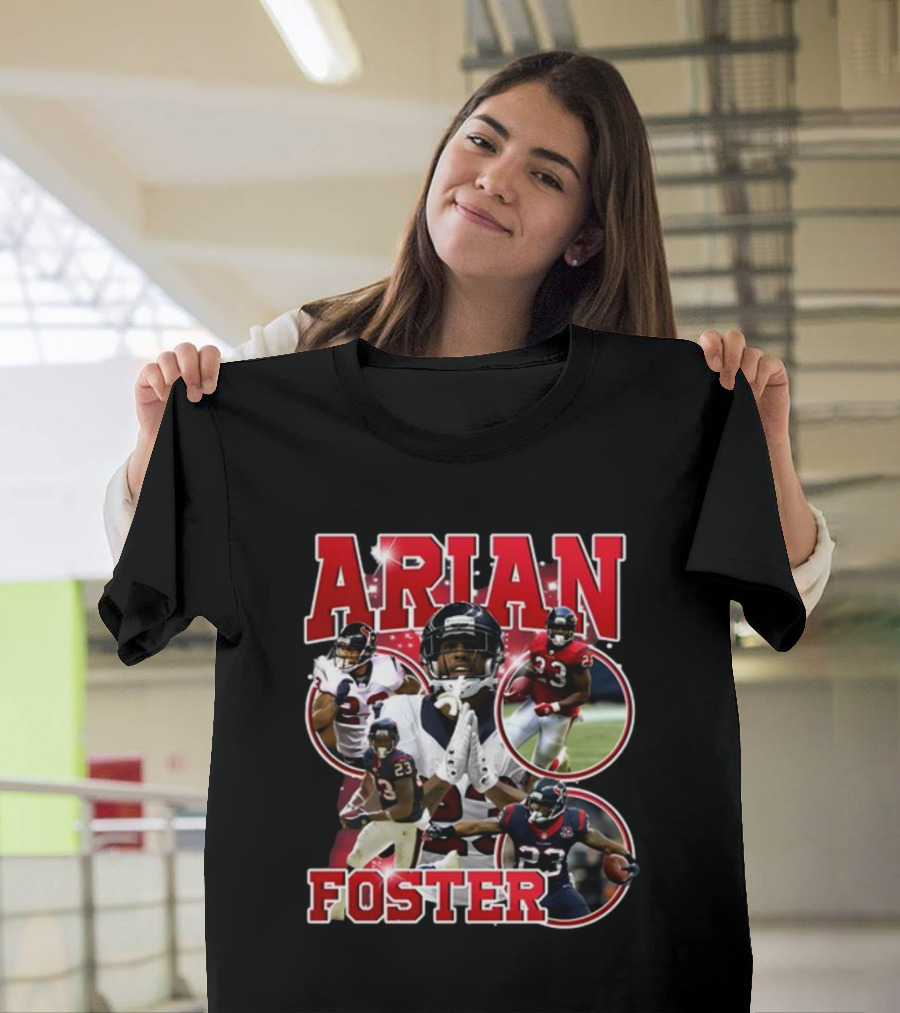 Macrodosing Arian Foster Football Collage T-Shirt