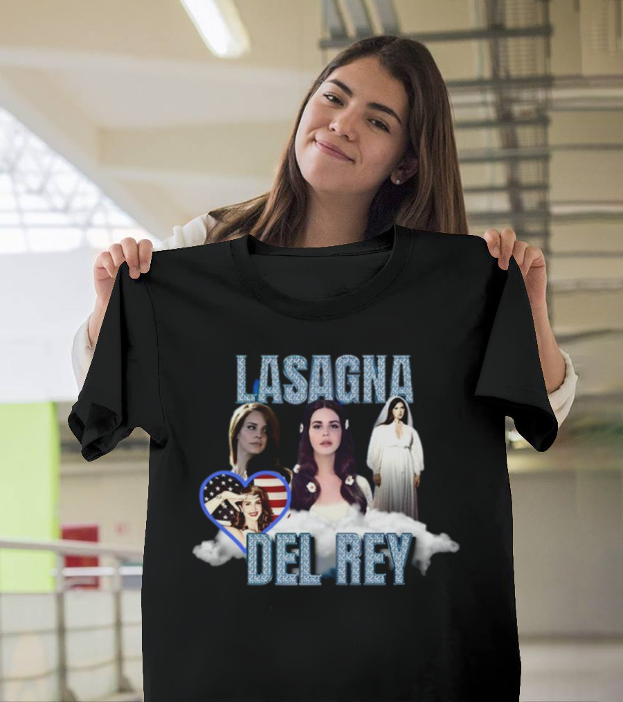 Lasagna Del Rey American Heart Cloud T-Shirt