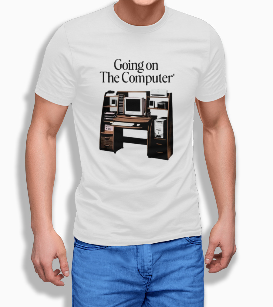 Going On The Computer In Loving Memory 1995-2207 Retro Desktop Setup T-Shirt
