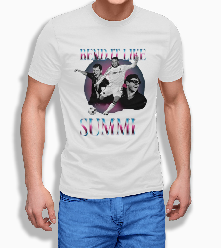 Bend It Like Summit Soccer Player Energetic Expression T-Shirt